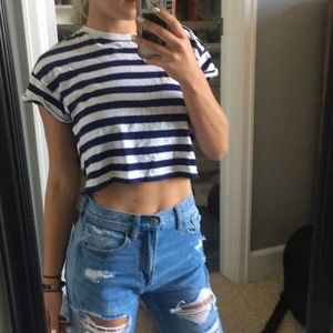 Striped crop top